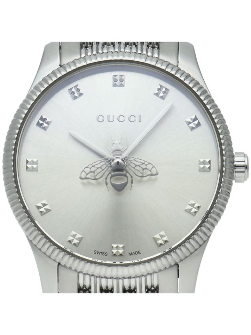Gucci G-Timeless Watch 126.5 1 Piece SS Silver